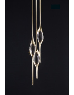 IL PEZZO MANCANTE IL PEZZO 12 ROUND CHANDELIER 3 MODULES-DORÉ - SUSPENSION   - IL PEZZO 12