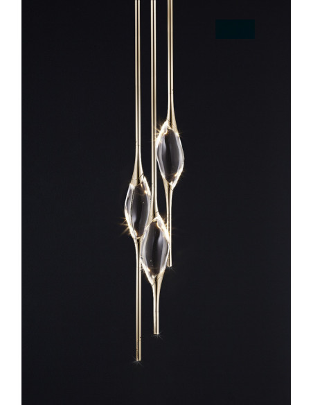 IL PEZZO MANCANTE IL PEZZO 12 ROUND CHANDELIER 3 MODULES-DORÉ - SUSPENSION   - IL PEZZO 12