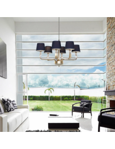 IRIS CRISTAL SANTORINI 6L-BLACK - SUSPENSION   - SANTORINI