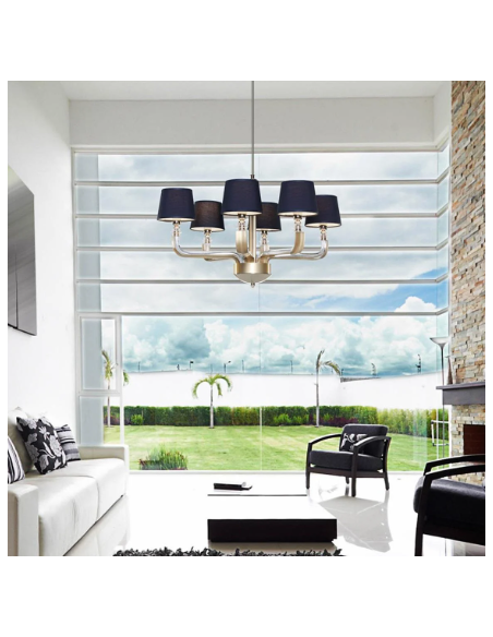 IRIS CRISTAL SANTORINI 6L-BLACK - SUSPENSION   - SANTORINI
